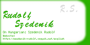 rudolf szedenik business card